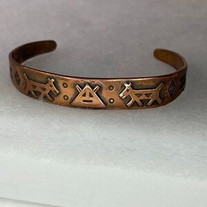 Vintage Copper  by Bell,  copper- cuff bracelet